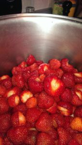Strawberries for jam