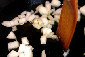 Sauteing onions