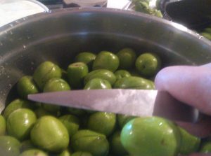 Slicing Olives
